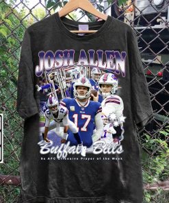 Vintage 90s Graphic Style Josh Allen T-Shirt - Josh Allen Sweatshirt - Retro American Football Tee For Man and Woman