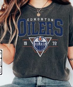 Vintage 90s Edmonton Oilers Sweatshirt, Edmonton Oilers Unisex t-shirts, long-sleeved t-shirts