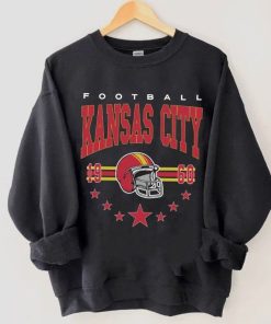 Kansas City Vintage Football Shirt, Vintage Style Kansas City Football Crewneck Sweatshirt