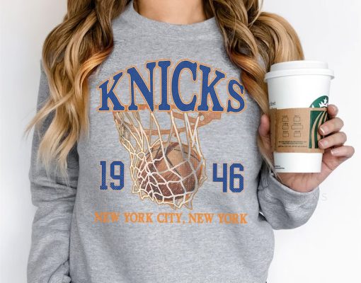 New York Basketball Vintage Shirt, Knicks 90s Basketball Graphic Tee Sweatshirt, NY Basketball Hoodie For Women And Men