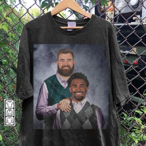 Jalen Hurts Jason Kelce Philadelphia Football Shirt, Eagles Funny Step Bros Sweatshirt