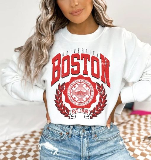 Boston University Sweatshirt, Vintage Boston University Sweatshirt, Boston College Shirt, Boston University Sweatshirt