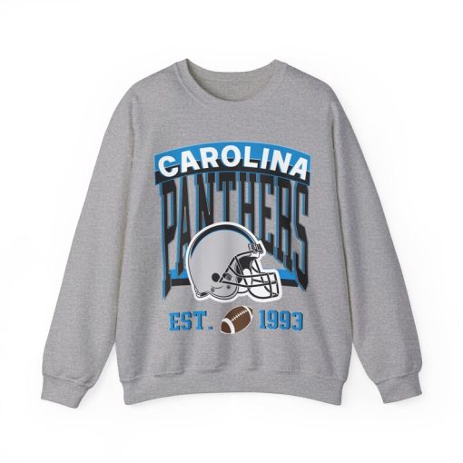 Vintage Carolina Panthers sweatshirt, vintage Carolina football unisex crewneck, and vintage Carolina sports apparel