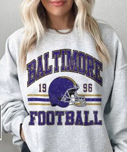 Baltimore Football Shirt, Ravens Retro Style 90s Vintage Unisex Crewneck Sweatshirt