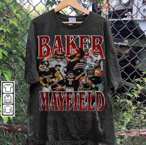 Vintage 90s Graphic Style Baker Mayfield TShirt - Baker Mayfield Sweatshirt - Retro American Football Tee For Man and