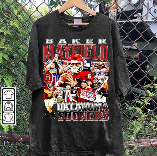 Vintage 90s Graphic Style Baker Mayfield T-Shirt - Baker Mayfield Sweatshirt - Retro American Football Tee For Man and