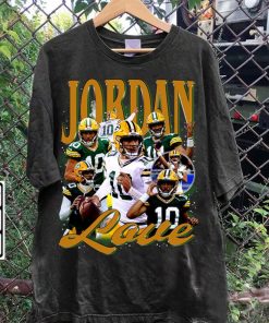 Vintage 90s Graphic Style Jordan Love T-Shirt - Jordan Love Hoodie - Retro American Football Tee For Man and Woman