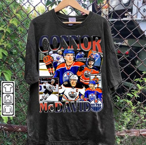 Vintage 90s Graphic Style Connor McDavid Tee - Connor McDavid Sweatshirt - Retro American iIce Hockey Tee For Man and