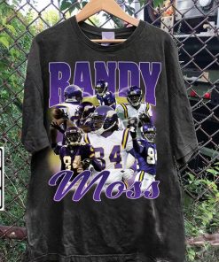 Vintage 90s Graphic Style Randy Moss T-Shirt - Randy Moss Hoodie - Retro American Football Tee For Man and Woman Unisex