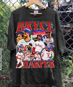 Vintage 90s Graphic Style Bryce Harper T-Shirt - Bryce Harper Hoodie - Retro American Baseball Tee For Man and Woman