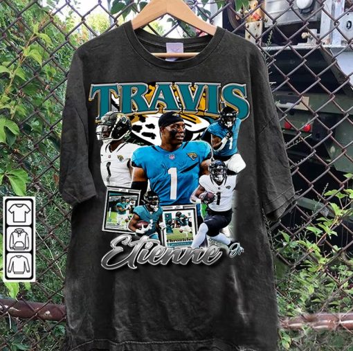 Vintage 90s Graphic Style Travis Etienne Jr T-Shirt - Travis Etienne Hoodie - Retro American Football Tee For Man and