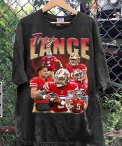 Vintage 90s Graphic Style Trey Lance T-Shirt - Trey Lance Sweatshirt - Retro American Football Tee For Man and Woman