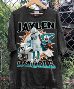 Vintage 90s Graphic Style Jaylen Waddle T-Shirt - Jaylen Waddle Hoodie - Retro American Football Tee For Man and Woman