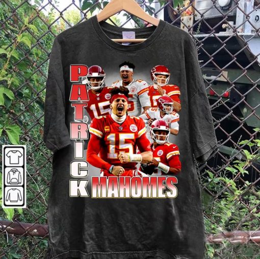 Vintage 90s Graphic Style Patrick Mahomes T-Shirt - Patrick Mahomes Hoodie - Retro American Football Tee For Man and