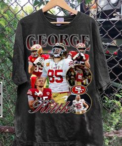 Vintage 90s Graphic Style George Kittle TShirt - George Kittle Vintage Hoodie - Retro American Football Tee For Man and