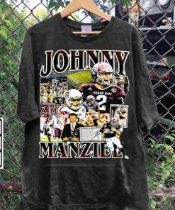 Vintage 90s Graphic Style Johnny Manziel T-Shirt - Johnny Manziel Hoodie - Retro American Football Tee For Man and Woman