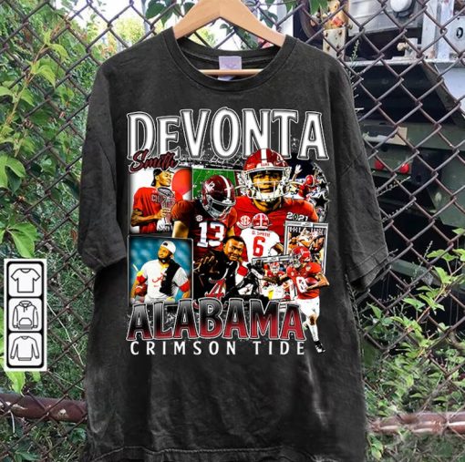 Vintage 90s Graphic Style DeVonta Smith T-Shirt - DeVonta Smith Hoodie - Retro American Football Tee For Man and Woman