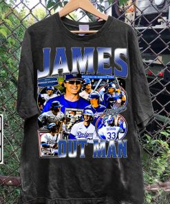 Vintage 90s Graphic Style James Outman T-Shirt - James Outman Hoodie - Retro American Baseball Tee For Man and Woman