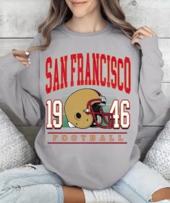 Retro San Francisco Football Sweatshirt, 2023-2024 Season Shirt, Vintage 49ers Football Crewneck Hoodie