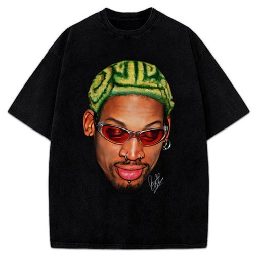 Dennis Rodman Zig Zag Green Hair Rodzilla Hollywood 90's Vintage Design Crewneck Sweatshirt