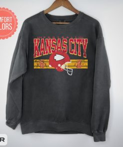 Kansas City Football Comfort Colors Vintage Style Sweatshirt, Kansas City Football Crewneck, Football Sweatshirt