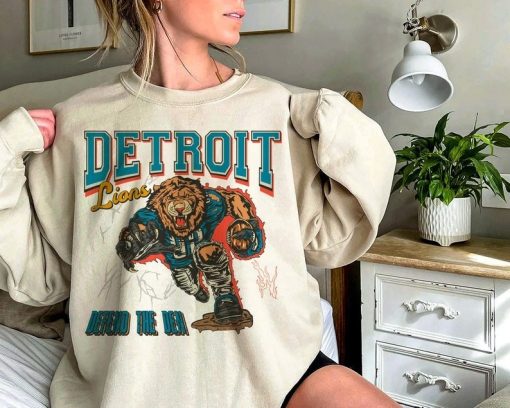 Detroit Football Sweatshirt/ Lions Football Crewneck/ Bootleg Detroit Football Shirt/ Detroit Sports Sweatshirt/ Detroit