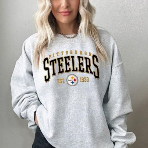 Vintage Pittsburgh Football Vintage Sweatshirt, Gift For Fan Pittsburgh Football, Steelers Crewneck Retro Shirt