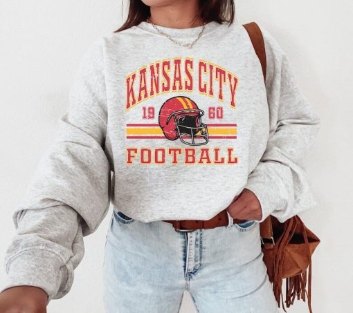 Retro Style Kansas City Football Sweatshirt, Vintage Style Kansas City Fan Gift