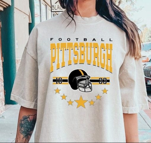 Pittsburgh Football Sweatshirt, Vintage Style Pittsburgh Football Crewneck, Football Sweatshirt, Pittsburgh Crewneck