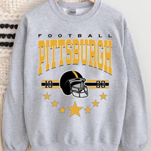 Pittsburgh Football Sweatshirt, Vintage Style Pittsburgh Football Crewneck, Football Sweatshirt, Pittsburgh Crewneck