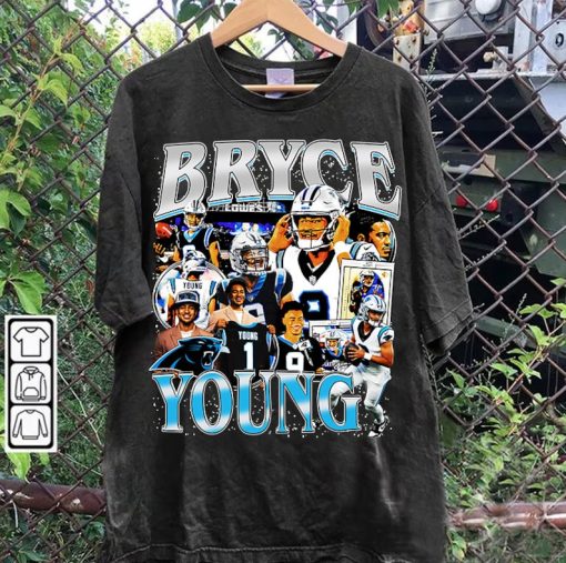 Vintage 90s Graphic Style Bryce Young T-Shirt -Bryce Young Football TShirt - American Football Tee For Man and Woman