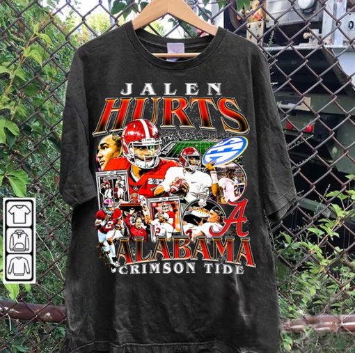 Vintage 90s Graphic Style Jalen Hurts T-Shirt - Jalen Hurts Football TShirt - American Football Tee For Man and Woman