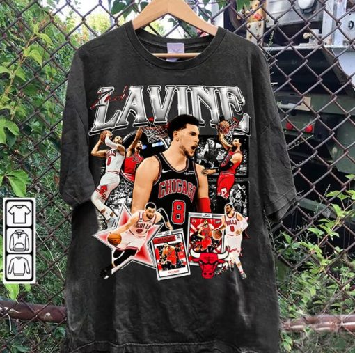 Vintage 90s Graphic Style Zach LaVine Shirt - Zach LaVine Basketball Tee - Zach LaVine Vintage Tee For Man and Woman