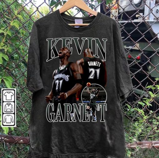 Vintage 90s Graphic Style Kevin Garnett Shirt - Kevin Garnett Basketball TShirt - Kevin Garnett Vintage Tee For Man and