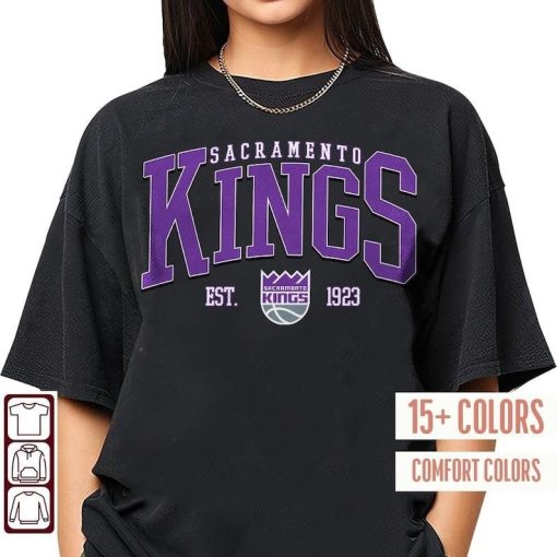 Retro Sacramento Kings Sweatshirt, Retro 90s NBA Kings Basketball Unisex Shirt, Buffalo T-Shirt, Basketball Fan Gifts