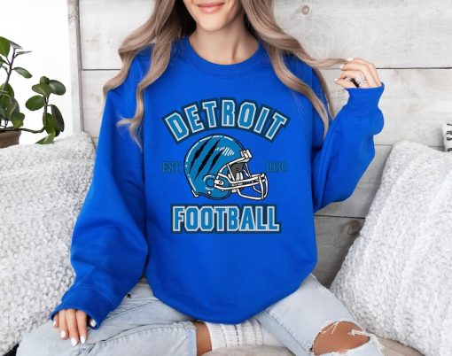 Detroit Football Crewneck Sweatshirt, Lions Football T Shirt, Detroit Lion Hoodie for Football Fans