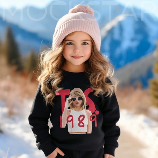 Kid Taylor Eras Tour 1989 Youth Shirt, Youth Taylor Merch, Swiftie Merch For Kid, The Eras Tour Kid Youth Crewneck