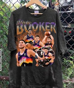 Vintage 90s Graphic Style Devin Booker T-Shirt - Devin Booker Sweatshirt - Retro American Basketball Tee For Man and