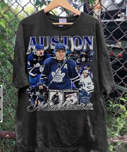 Vintage 90s Graphic Style Auston Matthews T-Shirt - Auston Matthews Shirt - Retro American Ice Hockey Tee For Man and