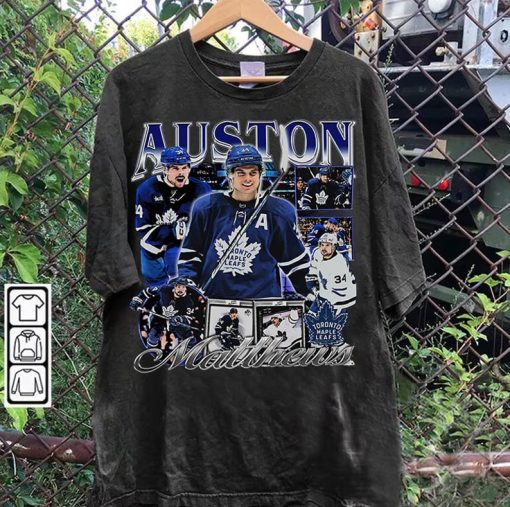 Vintage 90s Graphic Style Auston Matthews T-Shirt - Auston Matthews Shirt - Retro American Ice Hockey Tee For Man and