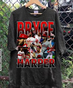 Vintage 90s Graphic Style Bryce Harper T-Shirt - Bryce Harper Sweatshirt - Retro American Baseball Tee For Man and Woman