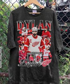 Vintage 90s Graphic Style Dylan Larkin T-Shirt - Dylan Larkin Sweatshirt - Retro American Ice Hockey Tee For Man and