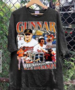 Vintage 90s Graphic Style Gunnar Henderson T-Shirt - Gunnar Henderson Hoodie - Retro American Baseball Tee For Man and