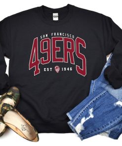 San Francisco Football Shirt, Football Crewneck Sweatshirt, Vintage SF Football Hoodie, Sunday Game Unisex tee