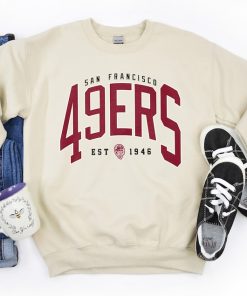 San Francisco Football Shirt, Football Crewneck Sweatshirt, Vintage SF Football Hoodie, Sunday Game Unisex tee