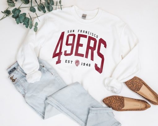 San Francisco Football Shirt, Football Crewneck Sweatshirt, Vintage SF Football Hoodie, Sunday Game Unisex tee