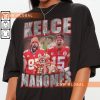 Patrick Mahomes Travis Kelce Kansas Football Shirt, Kansas City Football Bros 90s Vintage Bootleg Graphic Tee