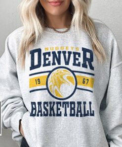 Denver Basketball Vintage T Shirt, Nuggets Crewneck Retro Sweatshirt, Denver Basketball Hoodie