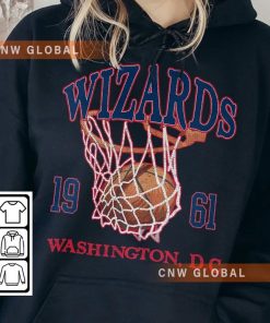 Washington Basketball Vintage Shirt, Wizards 90s Basketball Graphic Tee Sweatshirt