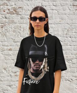 Retro Future Rapper Face T Shirt, Hip Hop Rap Tee, Gift For Her Him Valentines Present Vintage Bootleg 90s Fans Shirt